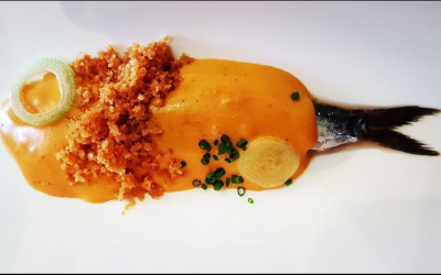 boqueron con tomates encebollados
